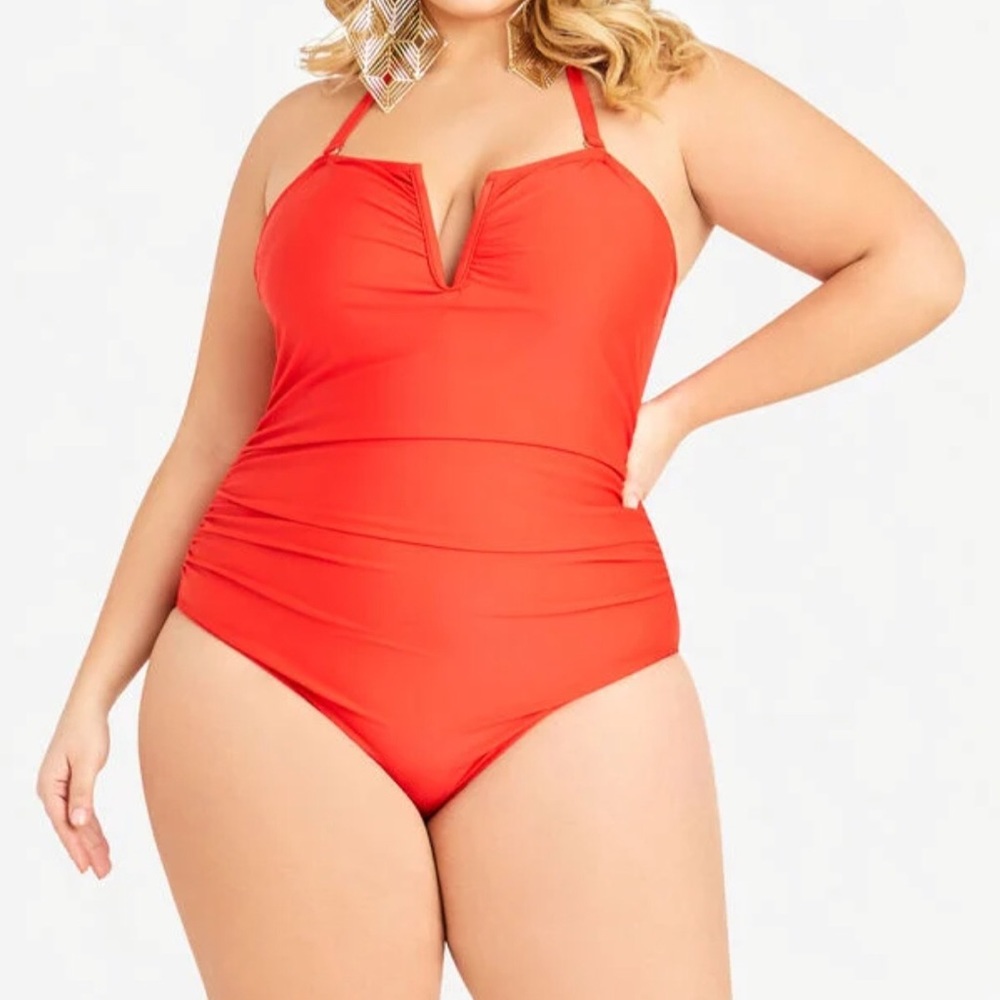 Nicole Miller New York Plus Size V Swimsuit